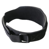 Double Neoprene Weightlifting Belt by Rewon, featuring stainless steel Velcro buckle for boxing and fitness.